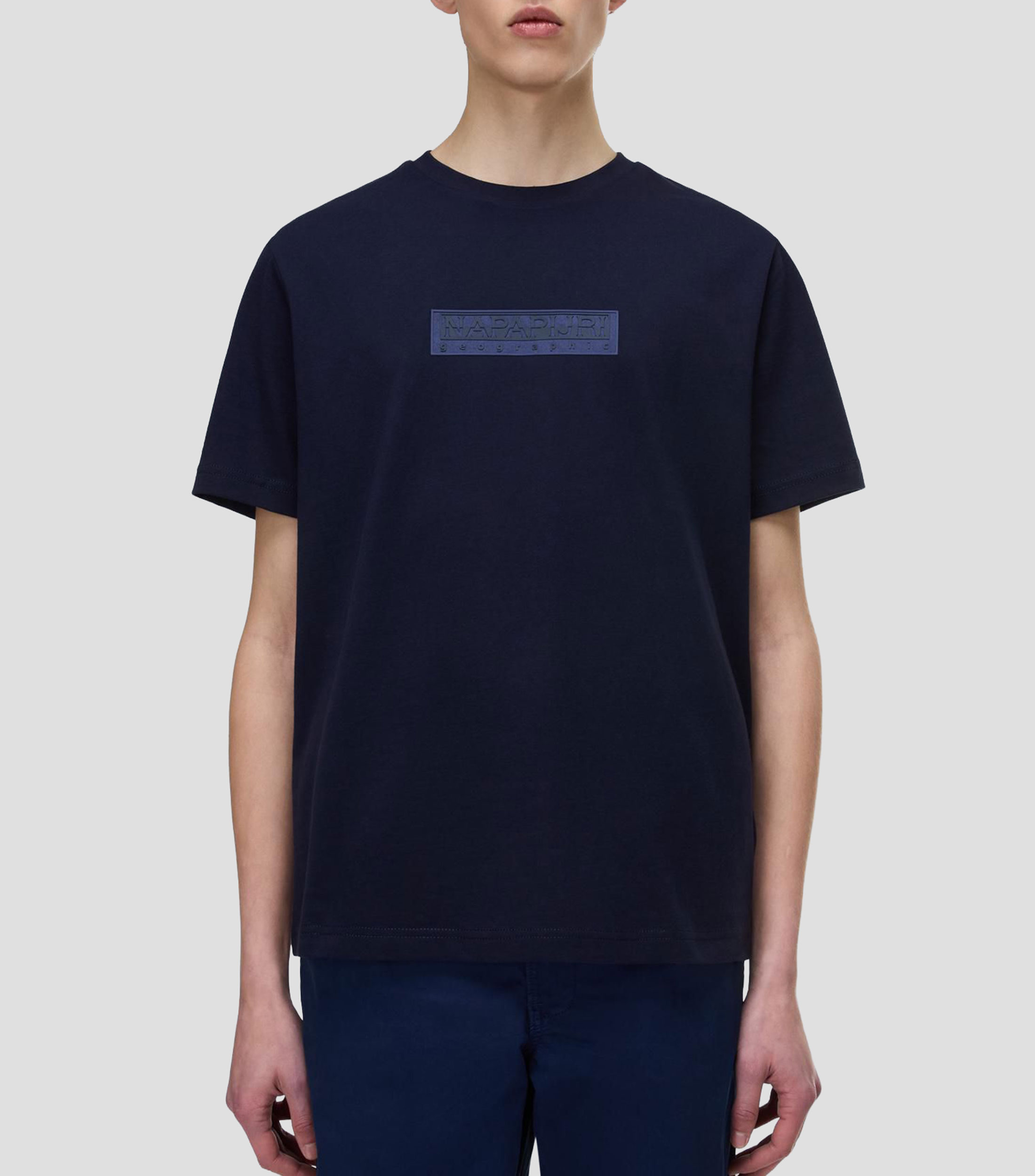 Playera cuello redondo manga corta lisa Box Logo Hombre